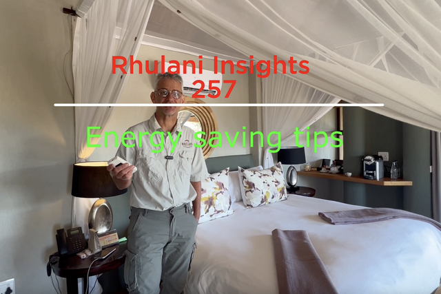 Rhulani Insights 257 – Energy saving tips